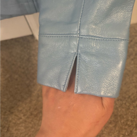 St. John sport leather bomber jacket  worn once - Picture 6 of 12